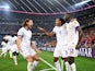 France's Adrien Rabiot, Jules Kounde and Randal Kolo Muani celebrate on July 9, 2024