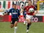 Andriy Shevchenko of AC Milan and Ivan Cordoba of Inter Milan on April 14, 2006