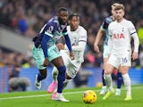 Josh Dasilva of Brentford during the Premier League match between Tottenham Hotspur and Brentford on January 31, 2024