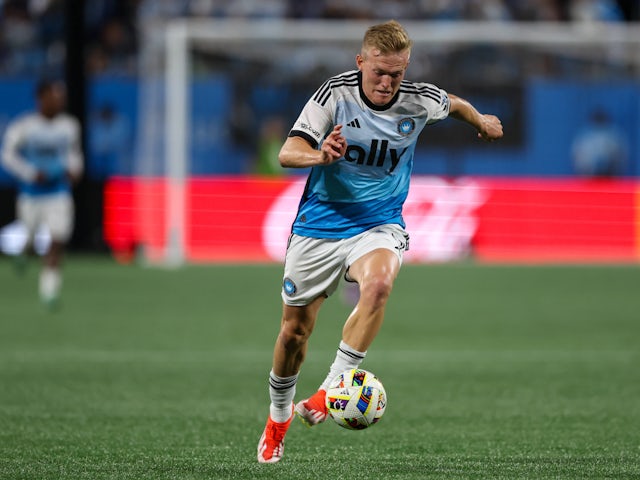 Karol Swiderski in action for Charlotte FC on August 24, 2024