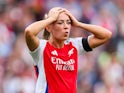 Arsenal Women's Katie McCabe reacts on September 22, 2024