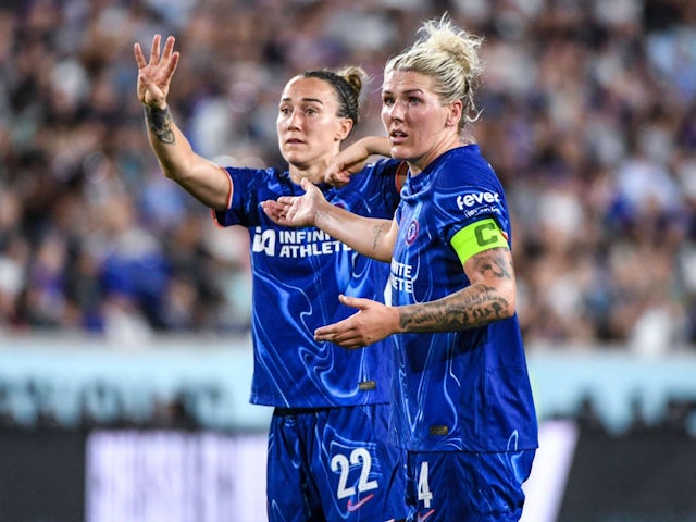 Chelsea Women's Lucy Bronze and Millie Bright on August 19, 2024