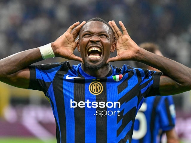 Marcus Durham of Inter Milan celebrates the goal on August 30, 2024