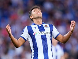 Real Sociedad's Martin Zubimendi reacts on August 18, 2024