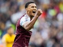 Aston Villa's Ollie Watkins celebrates scoring against Wolverhampton Wanderers on September 21, 2024