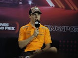 McLaren driver Oscar Piastri speaks to the media in Singapore on September 19, 2024