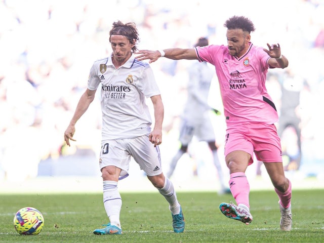 Real Madrid's Luka Modric in action against Espanyol on March 11, 2023