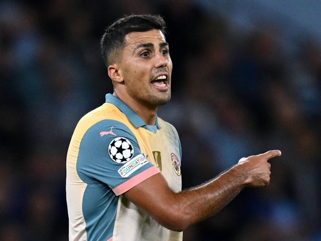 Manchester City's Rodri reacts on September 18, 2024