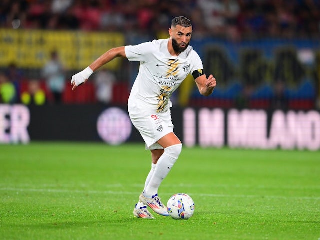 Karim Benzema of Al Ittihad in action on August 7, 2024