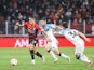 Tomas Cuello of Athletico Paranaense in action against Racing Club on September 19, 2024