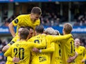 Bodo/Glimt players celebrate on April 27, 2024