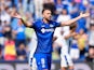 Getafe's Borja Mayoral celebrates a goal on September 22, 2024