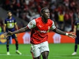 Bruma celebrates scoring for Braga on September 26, 2024