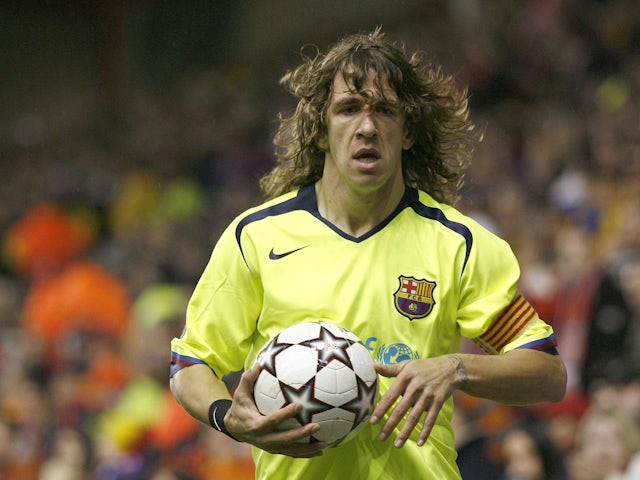 Carles Puyol in action for Barcelona in 2007