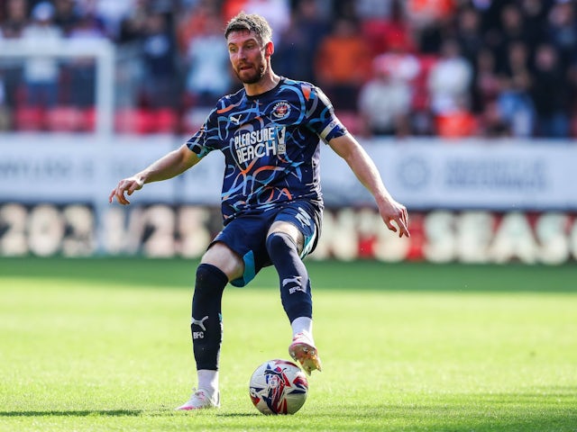 James Husband of Blackpool vs Charlton Athletic on September 21, 2024