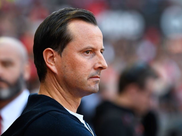 Julien Stephan, coach of Rennes, during the Ligue 1 match on September 15, 2024