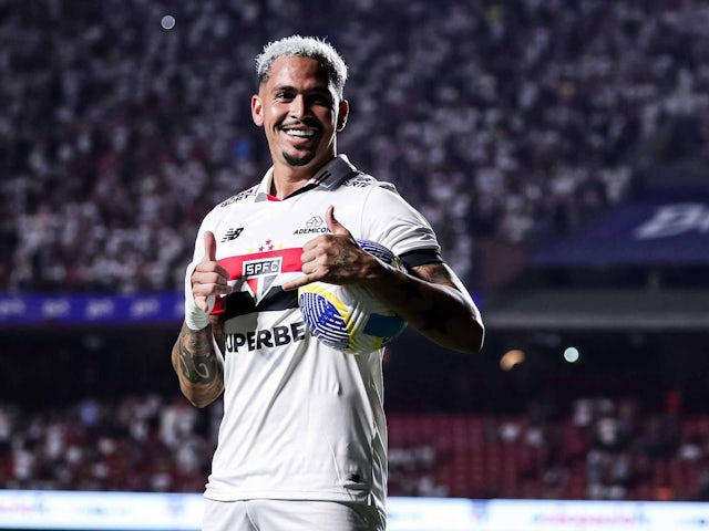 Luciano celebrates a goal for Sao Paulo on September 22, 2024