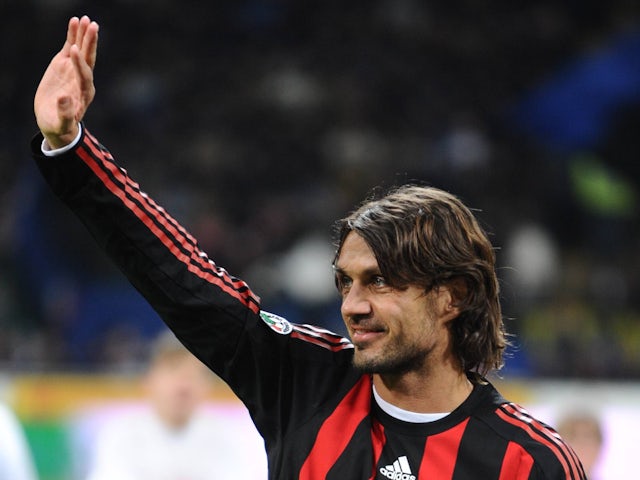 Paolo Maldini in action for AC Milan in 2009