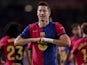 Barcelona's Robert Lewandowski celebrates after scoring on September 25, 2024