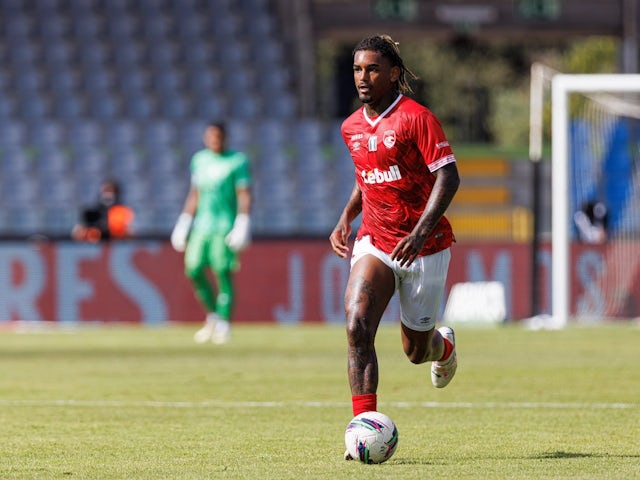 Matheus Araujo of Santa Clara in action on August 24, 2024