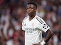 Vinicius Jr (Real Madrid CF) gestures during the LaLiga match on September 24, 2024