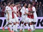 Ajax players celebrate Kian Fitz-Jim's goal on September 26, 2024