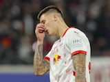 RB Leipzig's Benjamin Sesko looks dejected on October 2, 2024