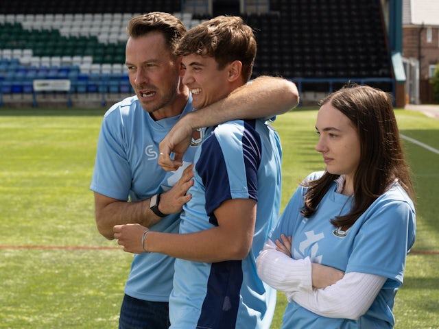 Darren, JJ and Frankie on Hollyoaks on August 16, 2024