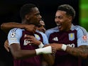 Aston Villa forward Jhon Duran celebrates goal against Bayern Munich on October 2, 2024.