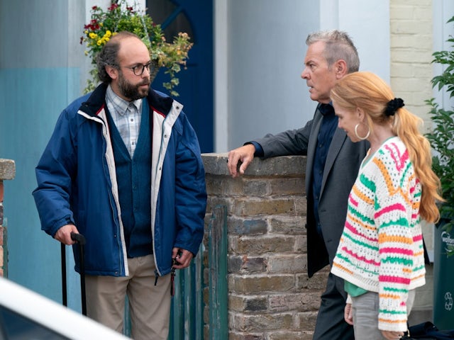 Reiss, David and Bianca on EastEnders on October 7, 2024