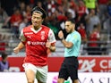 Keito Nakamura celebrates scoring for Reims on September 21, 2024