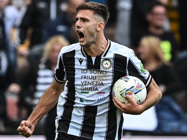 Lorenzo Lucca of Udinese on September 28, 2024