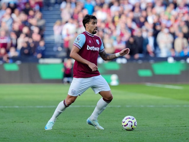 West Ham United's Lucas Paqueta during his side's Premier League match against Ipswich, on October 5, 2024