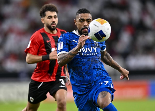  Malcom Oliveira of Al-Hilal SFC in action during the AFC Champions League Elite West football match between Al Rayyan of Qatar on October 2, 2024