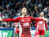  Mathias Pereira Lage celebrates a goal for Brest on October 1, 2024