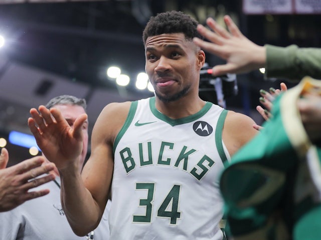 Giannis Antetokounmpo of the Milwaukee Bucks pictured on March 1, 2024