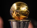  The Larry O'Brien trophy for NBA winners on October 4, 2024