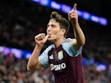 Aston Villa's Pau Torres celebrates a goal that was disallowed on October 2, 2024