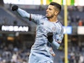 New York City FC midfielder Santiago Rodriguez celebrates a goal on March 9, 2024