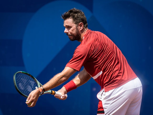 Stanislas Wawrinka in action at the Olympics on July 30, 2024