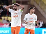 Teji Savanier reacts after a near miss for Montpellier HSC on September 28, 2024