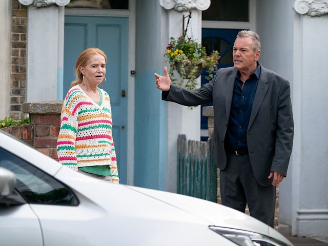 Bianca and David on EastEnders on October 7, 2024