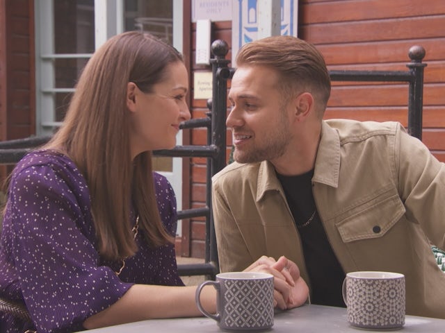 Sienna and Ethan on Hollyoaks on October 2, 2024