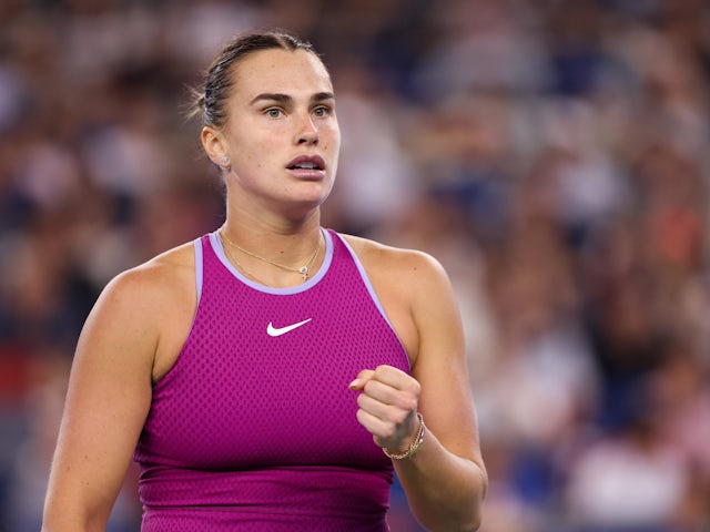 Aryna Sabalenka pictured on October 12, 2024