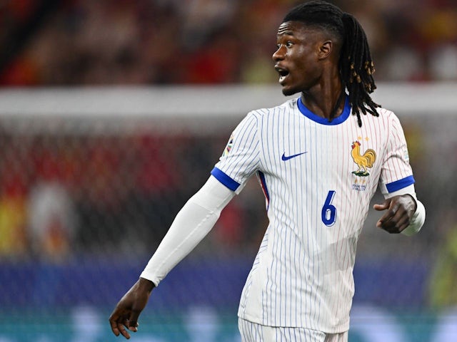 Eduardo Camavinga of France during his side's semi-final match against Spain, on July 9, 2024