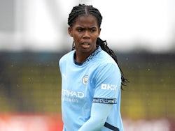 Manchester City Women's Khadija Shaw in action on October 6, 2024