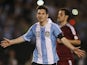 Argentina's Lionel Messi celebrates scoring on March 22, 2013