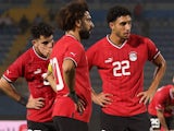 Omar Marmoush and Mohamed Salah of Egypt during their side's friendly match against Tunisia, on September 12, 2023 