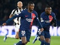 Paris Saint-Germain duo Ousmane Dembele and Randal Kolo Muani on November 28, 2023