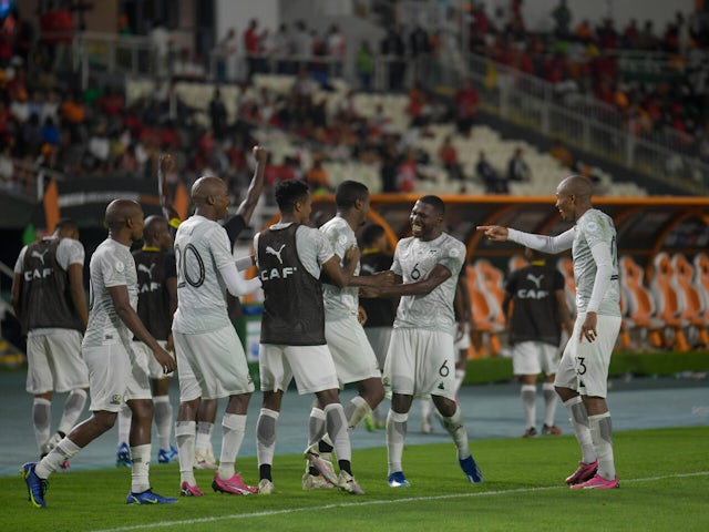 Players of South Africa celebrate a win over Morocco on October 13, 2024